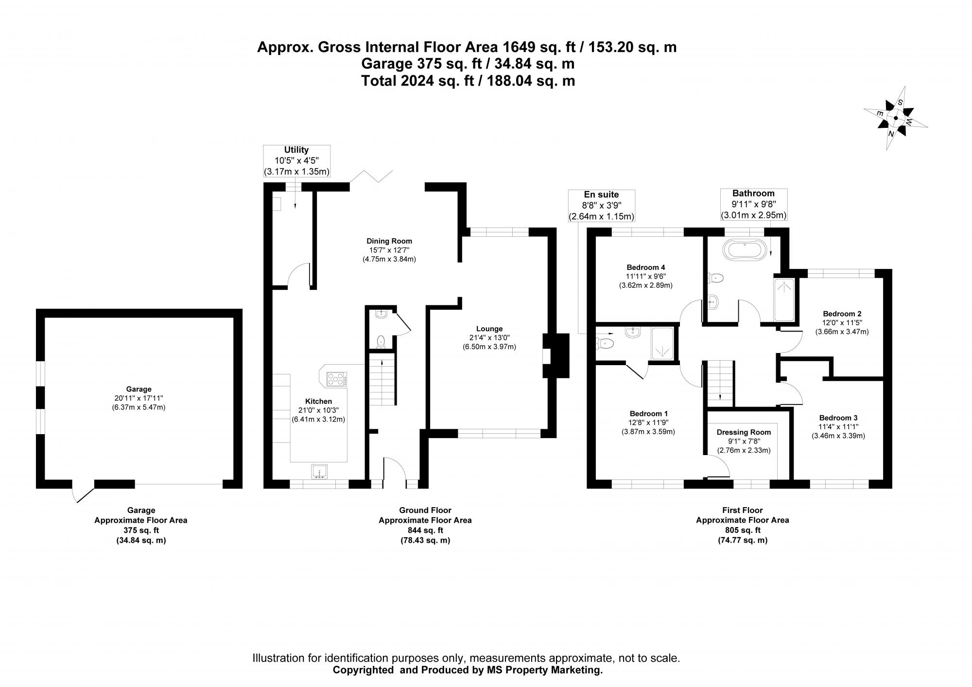 15 Hill Rise Drive, Market Weighton, York Floorplan