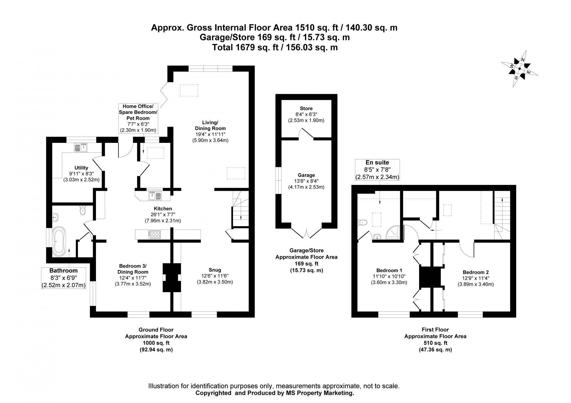 Wayside Cottage Water End, Holme-on-spalding-Moor, York Floorplan