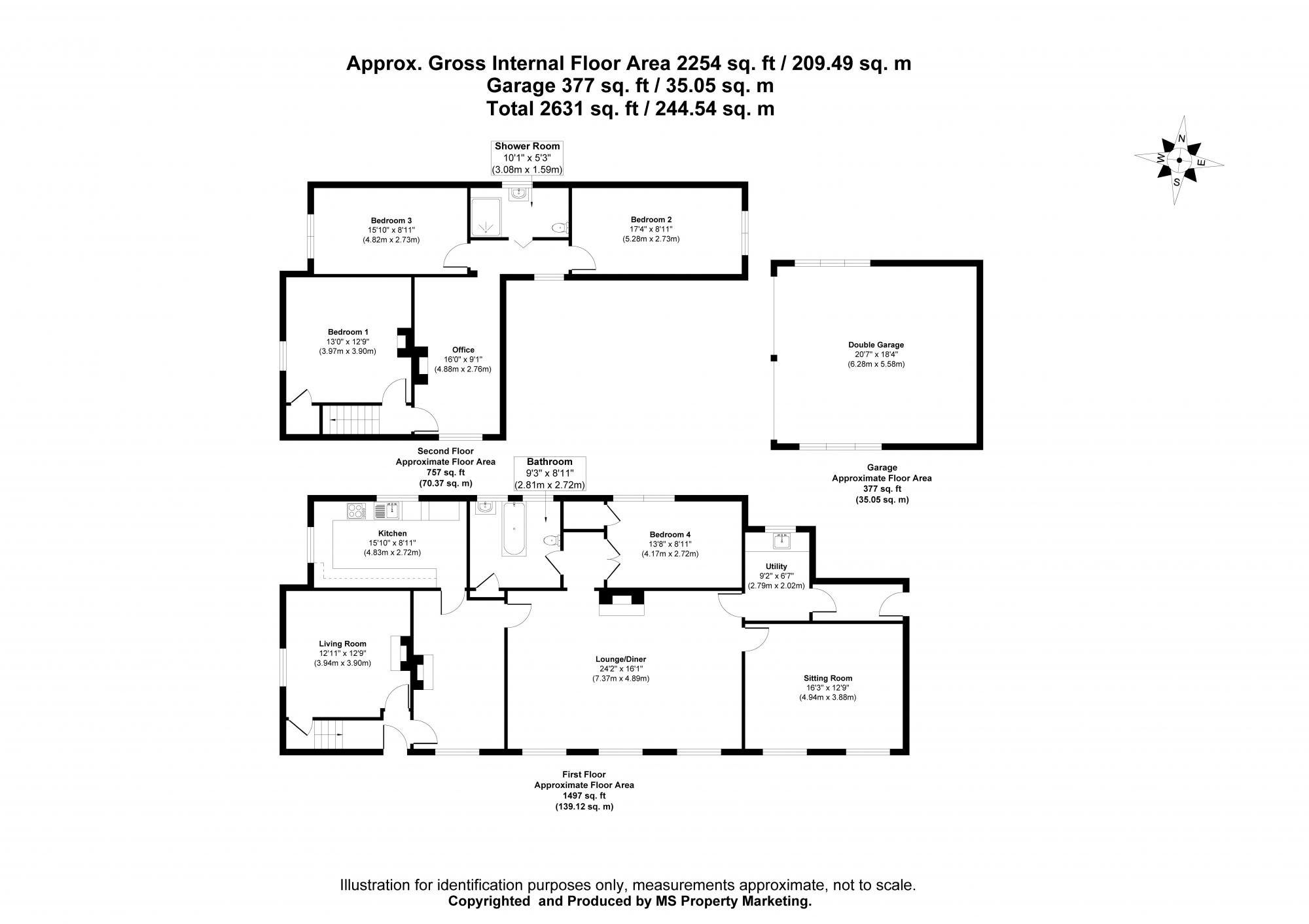 The Old School House Moor End, Holme-on-spalding-Moor, York Floorplan