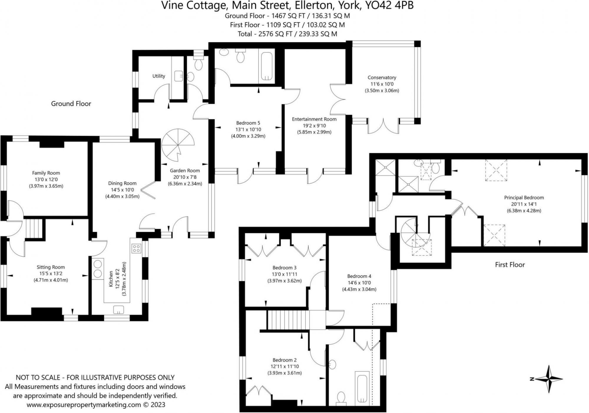 Vine Cottage Main Street, Ellerton, York Floorplan