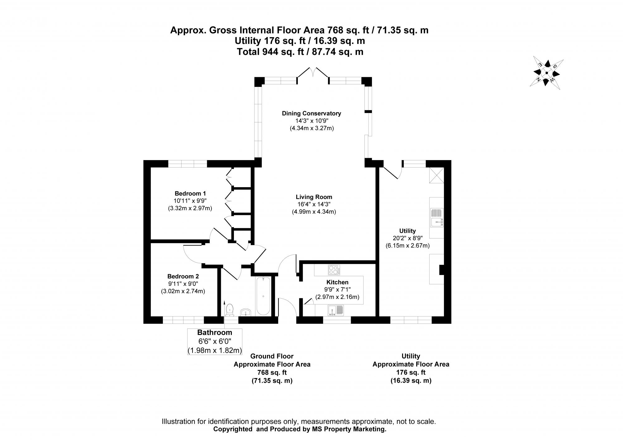 61 Hawthorne Drive, Holme-on-Spalding-Moor, York Floorplan