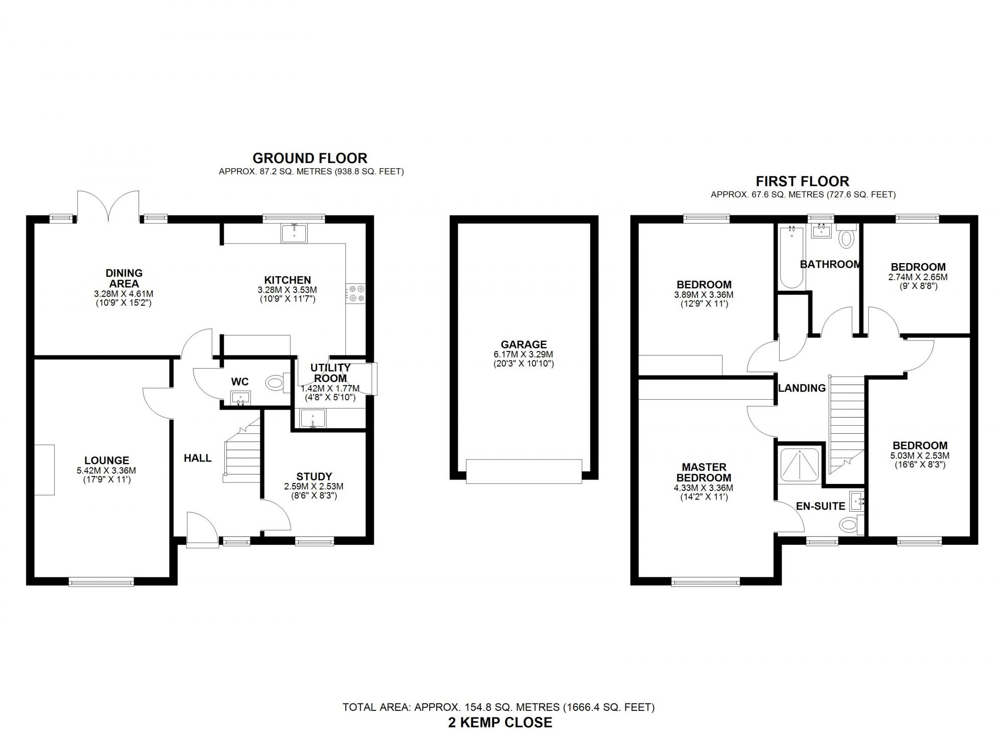 2  Kemp Close, , Pocklington Floorplan
