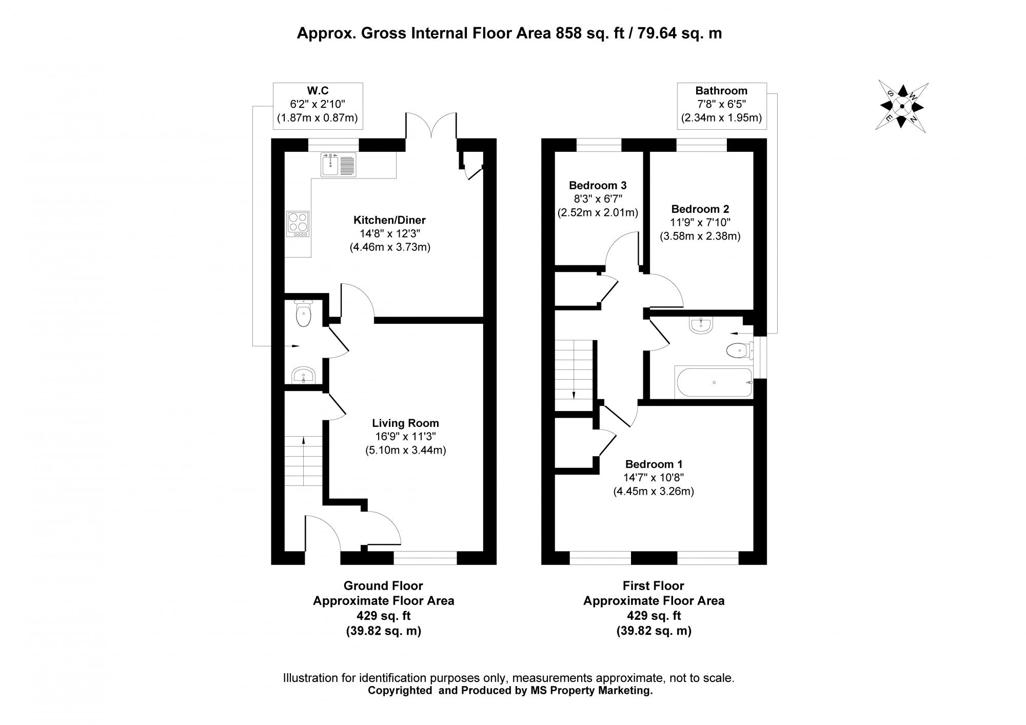 9 Lister Gardens, Market Weighton, York Floorplan